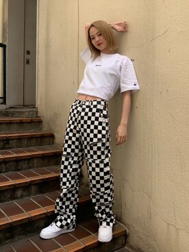 蛭田彩華さん(レディース・161cm)の夏コーディネート