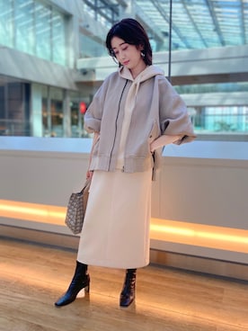 「仙台」｜「アイテム（ブルゾン）」を使った、Meguさん（レディース・158cm）の秋コーディネート