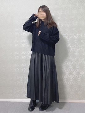 「オフィス」｜「アイテム（ブーツ）」を使った、ameさん（レディース・149cm）の冬コーディネート