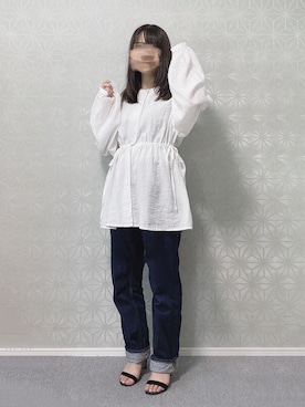 「Chillfar（チルファー）のアイテム（チュニック）」を使った、ameさん（レディース・149cm）の秋コーディネート