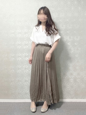 「アイテム（バレエシューズ）」を使った、ameさん（レディース・149cm）の夏コーディネート