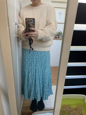 「ZARA（ザラ）のアイテム（Knitwear、ベージュ系）」を使った、sakaimanaさん（レディース）の冬コーディネート