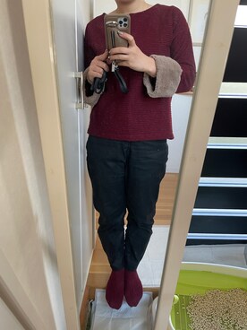 「ZARA（ザラ）のアイテム（Pants、ブラック系）」を使った、sakaimanaさん（レディース）の秋コーディネート