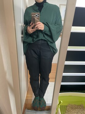「ZARA（ザラ）のアイテム（Pants、ブラック系）」を使った、sakaimanaさん（レディース）の秋コーディネート