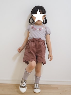 「petit main（プティマイン）のアイテム（その他）」を使った、aricco2416さん（キッズ・100cm）の秋コーディネート