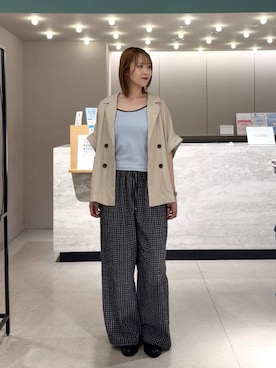 「LOWRYS FARM（ローリーズファーム）のアイテム（ジャケット/アウター）」を使った、ごた。さん（レディース・164cm）の春コーディネート