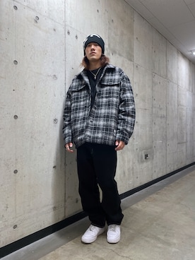 「XLARGE（エクストララージ）のアイテム（その他アウター）」を使った、菅原省吾さん（メンズ・172cm）の秋コーディネート