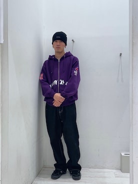 「エクストララージ」｜「アイテム（ニットキャップ/ビーニー）」を使った、菅原省吾さん（メンズ・172cm）の秋コーディネート