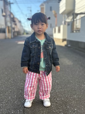 「Birthday（バースデイ）のアイテム」を使った、miipuuuさん（キッズ・80cm）の春コーディネート