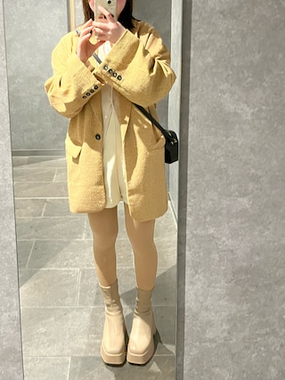 新品未使用タグ付き【mideal】ツイードオーバージャケット　レッド　F mideal（マイディール）の「tweed over jacket / ツイード