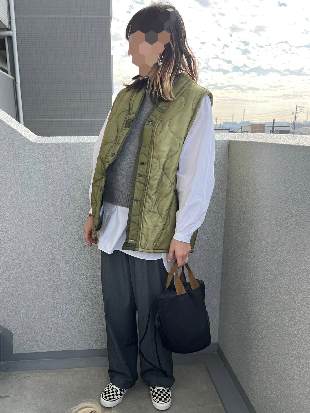 ODDMENT オッドメントＭ-65 キルティングライナー リメイクベスト ODDMENT/オッドメント] M-65 キルティングライナー リメイクベスト