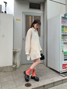 「Kastane」｜「アイテム（スリッポン）」を使った、miyabiさん（レディース・160cm）の春コーディネート