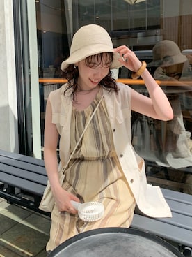 「ベストコーデ」｜「アイテム（オールインワン・サロペット）」を使った、miyabiさん（レディース・160cm）の夏コーディネート