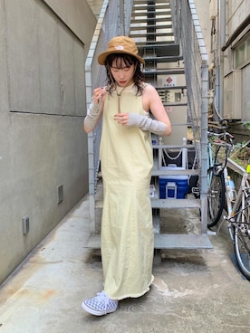 「Kastane」｜「アイテム（ジャンパースカート）」を使った、miyabiさん（レディース・160cm）の夏コーディネート