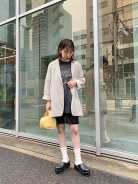 「Kastane」｜「アイテム（スリッポン）」を使った、miyabiさん（レディース・160cm）の春コーディネート