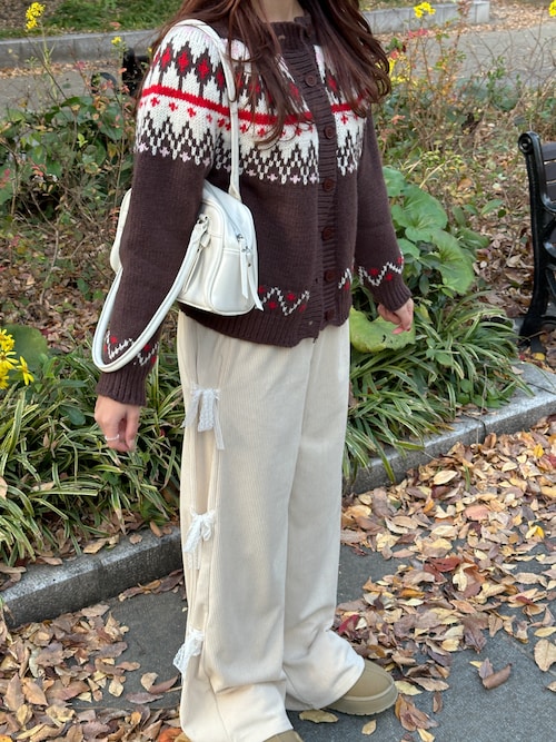 45R ジャガード ガウン ロングニットコート　ノルディック柄　ウール100% 45R ジャガード ガウン ロングニットコート ノルディック柄 ウール100