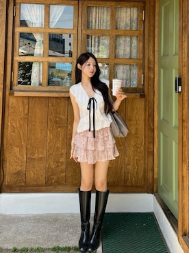 「by muni:r（バイ ムニール）のアイテム」を使った、by muni:r  staffさん（レディース・170cm）の夏コーディネート