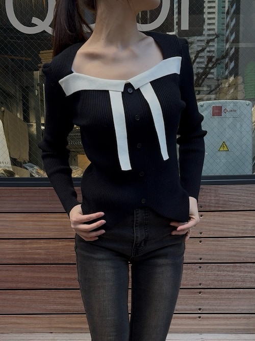 リボン配色 リブニット/2026 SS COLLECTION