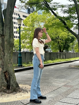 「韓国好きな人と繋がりたい」｜「アイテム（スリッポン）」を使った、by muni:r  staffさん（レディース・158cm）の夏コーディネート