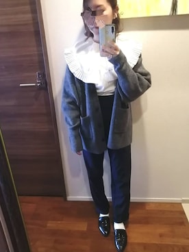 「Ray BEAMS（レイビームス）のアイテム（オールインワン・サロペット）」を使った、SAYAKAさん（レディース・152cm）の秋コーディネート