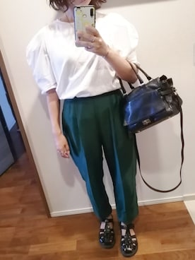 「freada」｜「アイテム（パンツ）」を使った、SAYAKAさん（レディース・152cm）の秋コーディネート