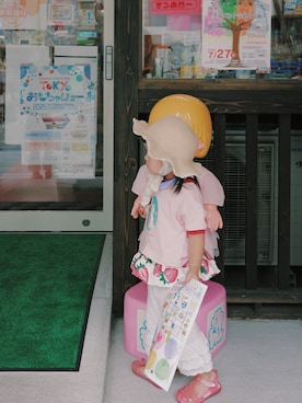 「アイテム（ハット）」を使った、terukoさん（キッズ・110cm）の夏コーディネート