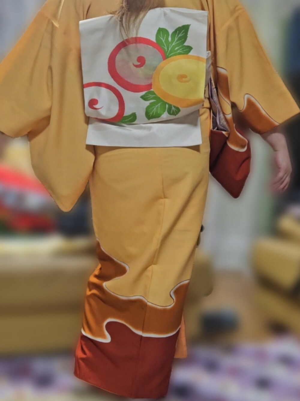 「着物、着物コーデ、古着MIX、オトナ女子、お出かけコーデ、着物女子、低身長、低身長コーデ、着物好きさんと繋がりたい、和風」｜「アンティークのアイテム（着物、イエロー系）」を使った、NYANOさん（レディース・154cm）の秋コーディネートの1枚目の写真