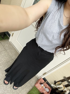 「Ungrid（アングリッド）のアイテム（スカート）」を使った、a.-.-♥さん（レディース・158cm）の夏コーディネート