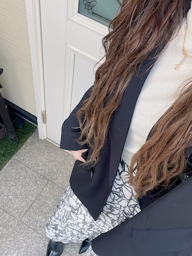 「H&M（エイチ・アンド・エム）のアイテム（テーラードジャケット）」を使った、a.-.-♥さん（レディース・156cm）の春コーディネート