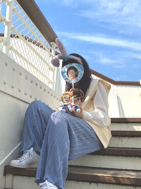 「stradivarius（ストラディバリウス）のアイテム（ノーカラージャケット）」を使った、nnchayさん（レディース・161cm）の夏コーディネート