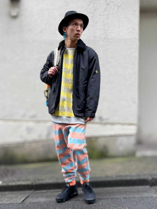 Skull Border Saluel Pants / スカルボーダーサルエルパンツ