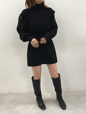 「one after another NICE CLAUP（ワンアフターアナザーナイスクラップ）の美シルエットなシンプルスカパン（その他パンツ）」を使った、MISA《骨格ナチュラル／イエベ春》さん（レディース・156cm）の冬コーディネート