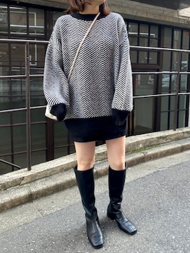 「one after another NICE CLAUP（ワンアフターアナザーナイスクラップ）の美シルエットなシンプルスカパン（その他パンツ）」を使った、MISA《骨格ナチュラル／イエベ春》さん（レディース・156cm）の冬コーディネート