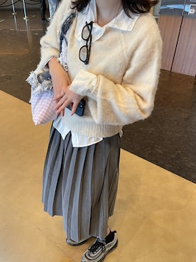 「SINOON（シヌーン）のアイテム」を使った、hinaさん（レディース・166cm）の秋コーディネート