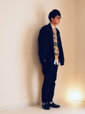 「おとなコーデ」｜「アイテム（チノパンツ）」を使った、Hanbeさん（メンズ・168cm）の春コーディネート