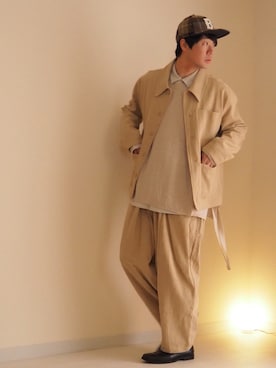 「koe（コエ）のアイテム（ジャケット/アウター）」を使った、Hanbeさん（メンズ・168cm）の冬コーディネート