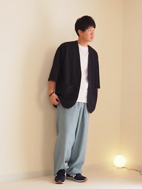 「CPCM」｜「アイテム（カーディガン/ボレロ）」を使った、Hanbeさん（メンズ・168cm）の夏コーディネート