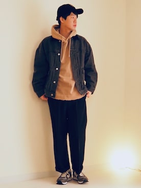 「RAGEBLUE（レイジブルー）のアイテム（パーカー）」を使った、Hanbeさん（メンズ・168cm）の冬コーディネート