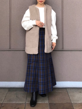 板さん（レディース・156cm）の秋コーディネート