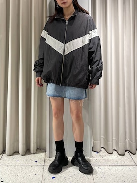 「アイテム（ブルゾン）」を使った、miyume.さん（レディース・158cm・20代）の春コーディネート