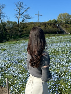 「NATURAL BEAUTY BASIC（ナチュラルビューティーベーシック）のアイテム（スカート）」を使った、aaayuuu55さん（レディース・159cm）の秋コーディネート