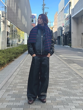 「アイテム（マフラー）」を使った、toyaさん（メンズ・172cm）の秋コーディネート