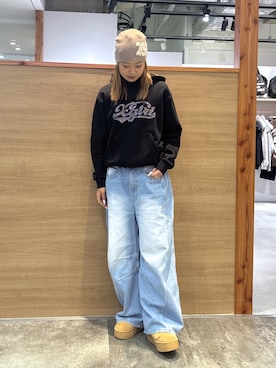 「アイテム（ニットキャップ/ビーニー）」を使った、ICHIGOさん（レディース・165cm・10代）の冬コーディネート