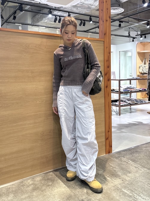 セール】VOLUME HEM LOOSE EASY PANTS（カーゴパンツ）｜X-girl