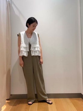 「アイテム（オールインワン・サロペット、グリーン系）」を使った、bayaさん（レディース・160cm）の夏コーディネート