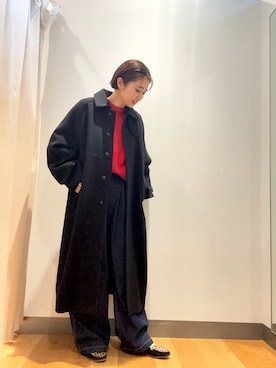 「アイテム（ステンカラーコート）」を使った、bayaさん（レディース・160cm・40代）の秋コーディネート