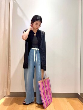 「LAOCOONTE（ラオコンテ）のアイテム（サンダル）」を使った、bayaさん（レディース・160cm）の夏コーディネート