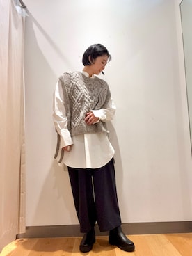「URBAN RESEARCH DOORS（アーバンリサーチドアーズ）のトラックソールブーツ（ブーツ）」を使った、bayaさん（レディース・160cm）の秋コーディネート