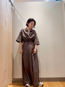 「オフィスカジュアル」｜「アイテム（オールインワン・サロペット）」を使った、bayaさん（レディース・160cm）の夏コーディネート