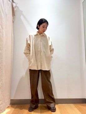 「秋のシャツ着こなし術」｜bayaさん（レディース・160cm）の秋コーディネート